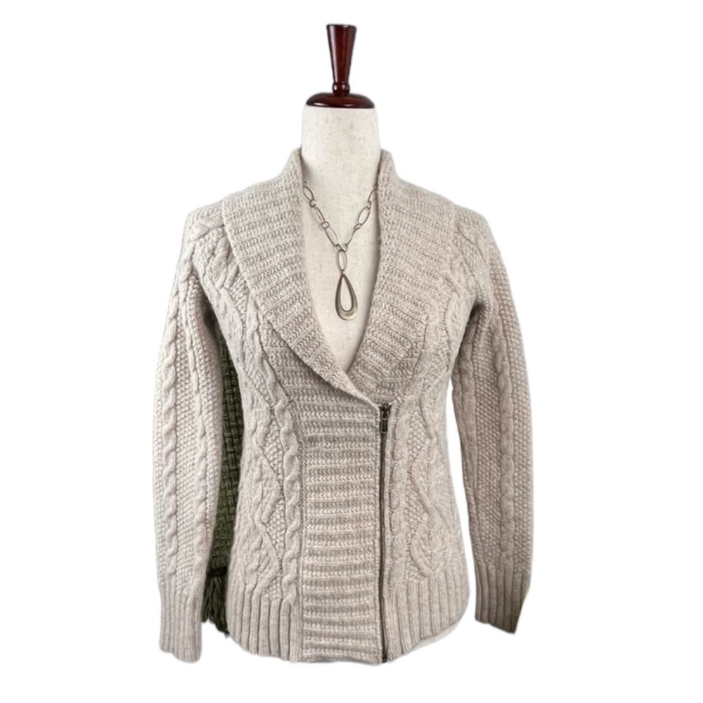 Eddie Bauer Wool Blend Asymmetrical Cardigan Sweater. Size S #153 - Picture 2 of 7